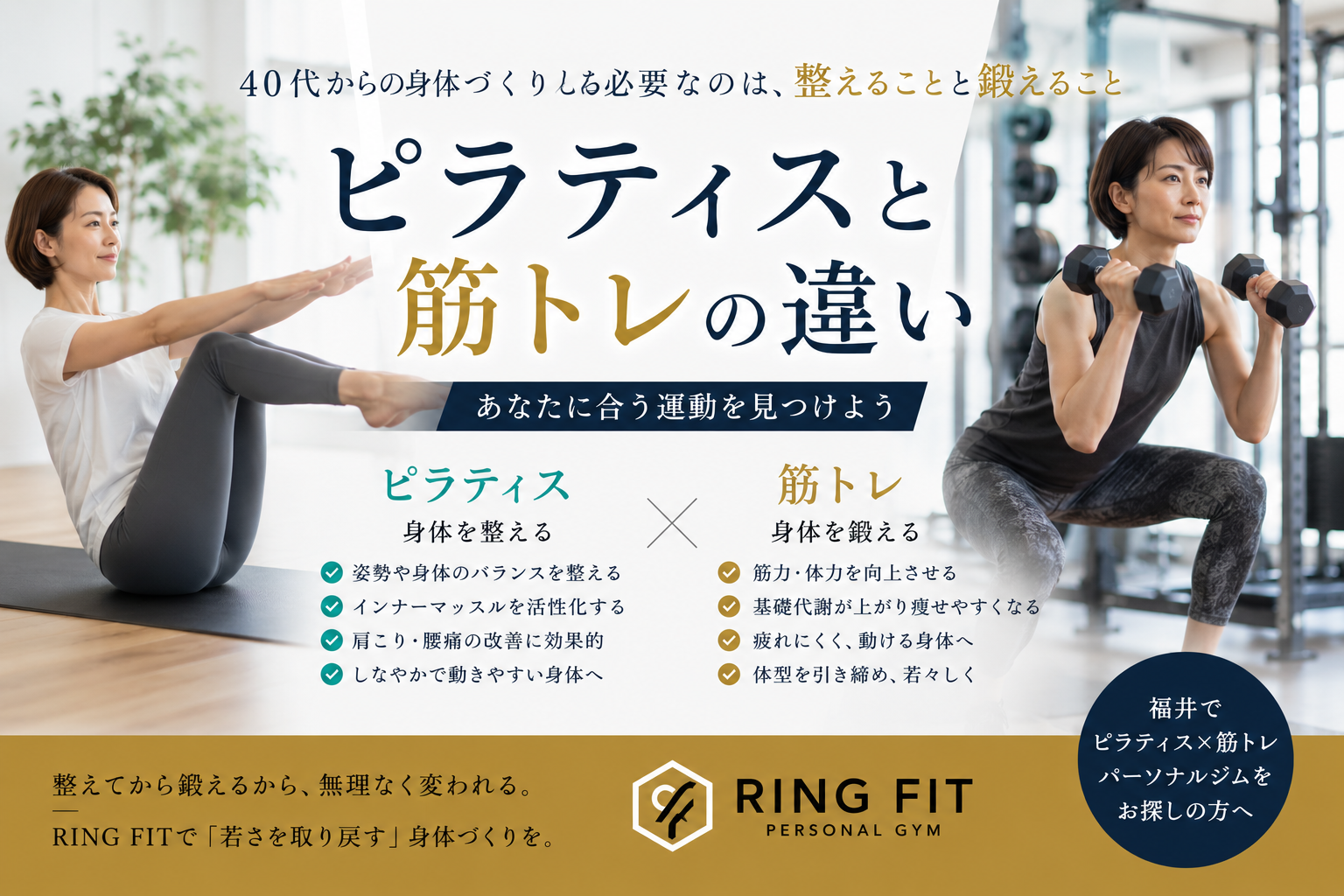 ピラティスと筋トレの違い