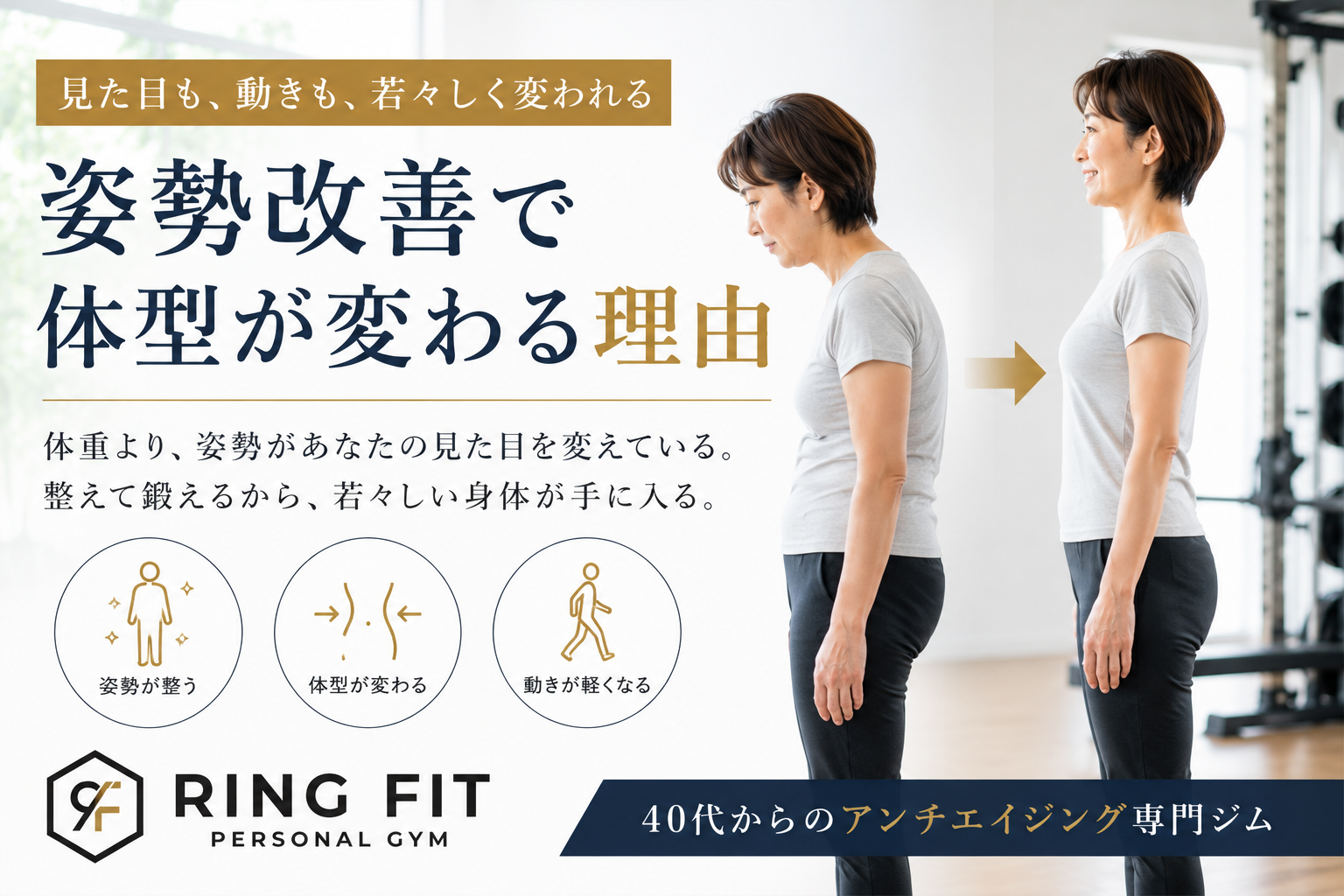 姿勢改善で体型が変わる理由